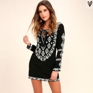 Lulus Day in the Life Black and White dress